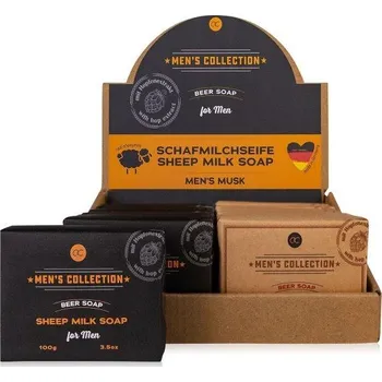 Mýdlo MÝDLO s ovčím mlékem 100g MEN´S COLLECTION s výtažky z chmele, 2 barvy/1 vůně ACCENTRA