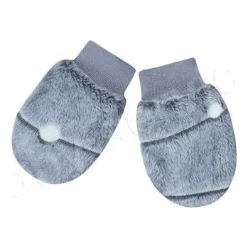 Kojenecká čepice šedé kojenecké rukavičky Baby service velikost 56