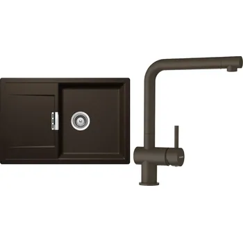 Granitový dřez Set Schock S7-1 (dřez Mono D-100 Bronze + baterie Epos Bronze)