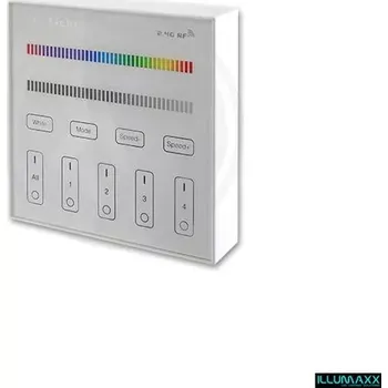 Příslušenství pro LED osvětlení Nástěnný skleněný ovladač stmívač B3, pro RGB nebo RGBW LED pásky (napájení 3V (2x baterie AAA - nejsou součástí balení ))