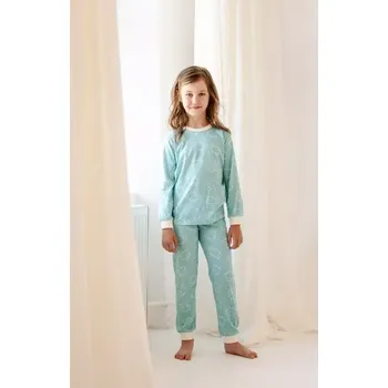 Dívčí pyžamo Taro, dětské pyžamo 3273-Abi, dlouhý rukáv, tyrkysová, vel. 104