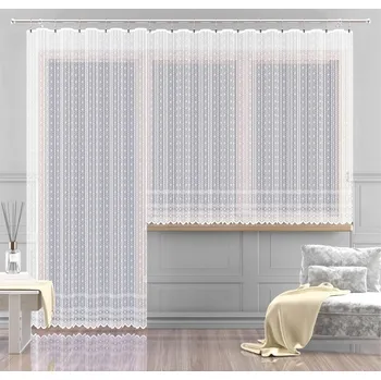 Záclona Hotová záclona nebo balkonový komplet, Mia, bílá