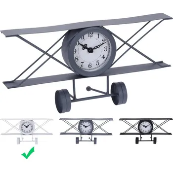 Hodiny Hodiny stolní designové LETADLO 30 cm bílá KO-HZ1911500bila
