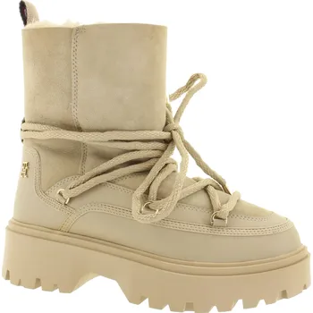 Dámská móda TOMMY HILFIGER Dámský béžový kožený kotník FW0FW08085-AEG-265 Velikost 38