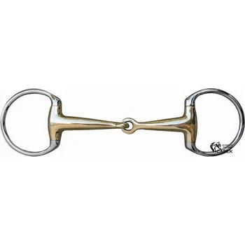 Udidlo pro koně Oliva 1x lomená HKM -ARGENTAN 18MM- - 12,5cm