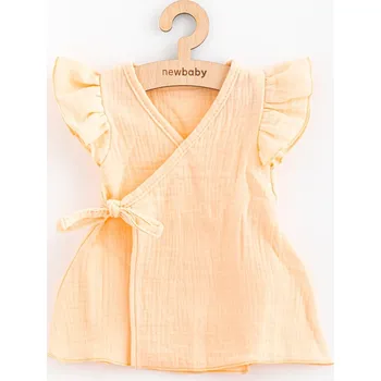 Kojenecké šaty Letní kojenecké mušelínové šaty New Baby Leny peach 80 (9-12m)