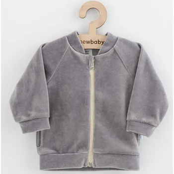 Kojenecká semišková mikina New Baby Suede clothes šedá 68 (4-6m)