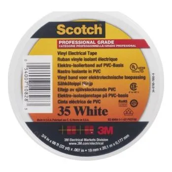 Izolační páska Elektrikářská páska, Bílá PVC 8750V 19mm x , délka: 20m tloušťka 0.18mm Scotch(TM) 35 3M