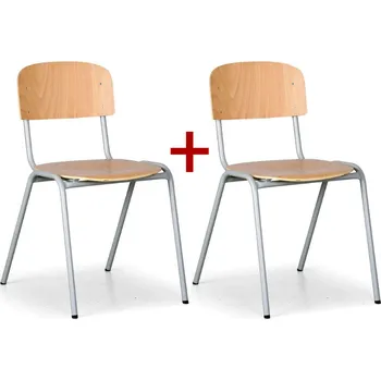 Dřevěná židle LISA s lakovanou konstrukcí, 1+1 ZDARMA