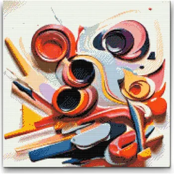 Diamantové malování Diamantové malování - Abstraktní akvarelová skvrna 3 Velikost: 50x50cm, Rámování: Pouze srolované plátno, Diamanty: Čtvercové