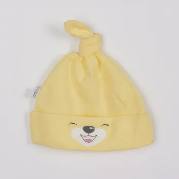Kojenecká čepice Bavlněná kojenecká čepička Bobas Fashion Lucky žlutá 68 (4-6m)