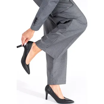 Dámské lodičky Luxusní dámské černé lodičky na jehlovém podpatku 36