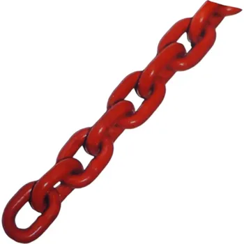 Upínací popruh Lesnický (vázací) řetěz pevnostní 10 mm, tř. 8, EN 818-2, nosnost 3,15 tuny, červený ...