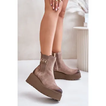 Dámská zimní obuv Boty na klínovém podpatku model 201181 Step in style 40