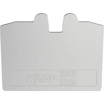 modulární přístroj a rozvaděč WAGO Bočnice 2050-1291 koncová a separátor 1,1 mm, šedá 2050-1291