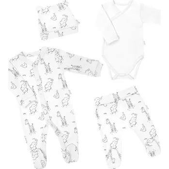 Kojenecké oblečení Kojenecká soupravička do porodnice Nicol Baby Animals bílá 62 (3-6m)