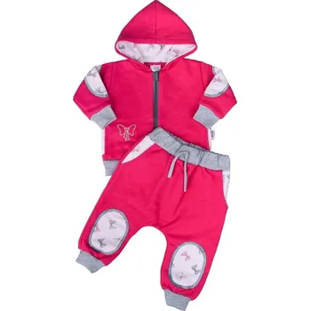 Kojenecká souprava 2-dílná soupravička New Baby Mašlička malinová 80 (9-12m)