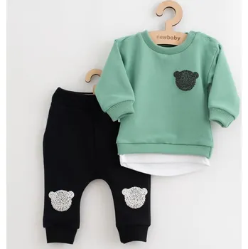 Kojenecká souprava Kojenecká souprava tričko a tepláčky New Baby Brave Bear ABS zelená 80 (9-12m)