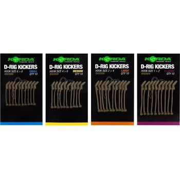 Rybářský háček Korda rovnátka Kickers D Rig Brown 10 ks Varianta: vel. S (KICK25)