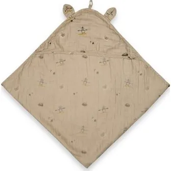 NUUROO Danila Mušelínová osuška s kapucí Beige Surfer