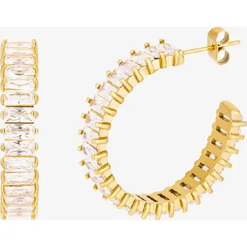 Náušnice Pozlacené náušnice z chirurgické oceli Luxe s kubickou zirkonií Preciosa