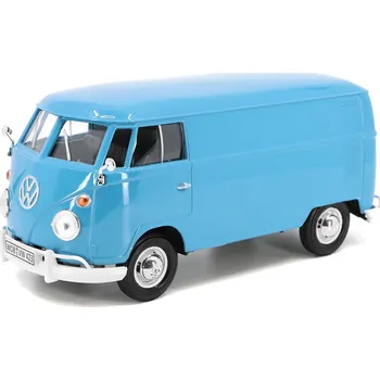 autíčko Volkswagen Type 2 T1 modrý 1:24 - MOTORMAX VW T1 Delivery Van - kovový model auta