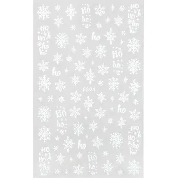 BIO NAILS Nálepka Vánoce F894 bílá