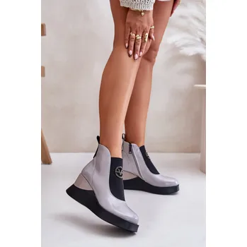 Dámská zimní obuv Boty na klínovém podpatku model 201547 Step in style 40