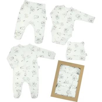 Kojenecká souprava Kojenecká soupravička do porodnice Nicol Medvídci krémová 62 (3-6m)