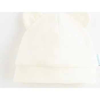 Kojenecká čepice Kojenecká bavlněná čepička New Baby Kids krémová 74 (6-9m)