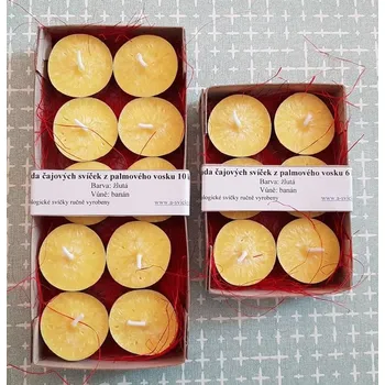 Svíčka Čajové svíčky - oranžová s vůní mandarinka, Varianta balení 10 ks