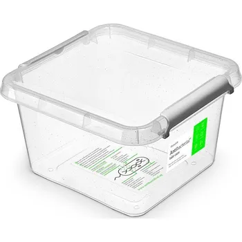 Dóza na potraviny Antibakter.box 3,0 l 20x20x12cm,transp.plast