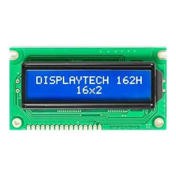 Monochromatický LCD displej, řada: 162H Alfanumerické, Přenosový, Displaytech