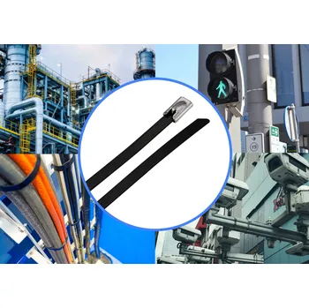 Stahovací páska TRU COMPONENTS TC-12656668 Ocelové stahovací pásky 290 mm 4.6 mm AISI 316 s povrchovou úpravou 10 ks