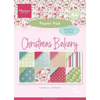 Umělecký papír Marianne Design Sada oboustranných papírů A4 Christmas Bakery
