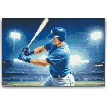 Diamantové malování Diamantové malování - Baseball Velikost: 40x60cm, Rámování: Pouze srolované plátno, Diamanty: Čtvercové