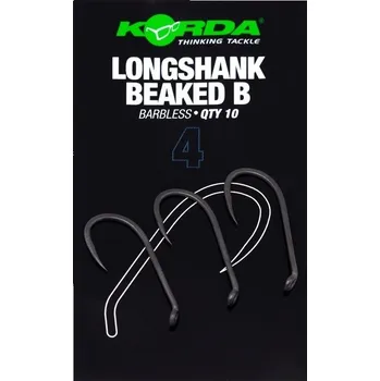Rybářský háček Korda háčky Longshank Beaked Barbless 10 ks Varianta: vel. 4 (KLSBB4)