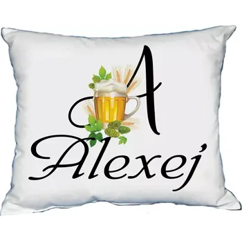 Dekorativní polštářek Moon River ALEXEJ polštář s pánským jménem velikost 30x40 cm (polštářek pánské jméno )