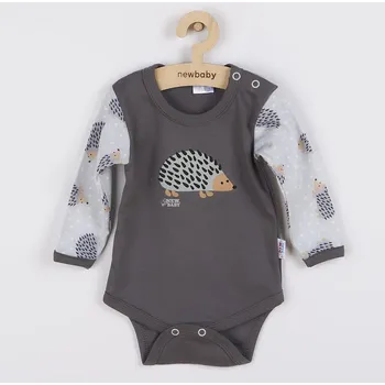 Kojenecký body Kojenecké body s dlouhým rukávem New Baby Ježek 62 (3-6m)