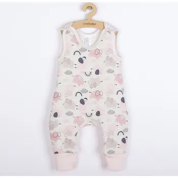 Dupačky Kojenecké zateplené dupačky New Baby Šťastní Sloníci růžová 62 (3-6m)