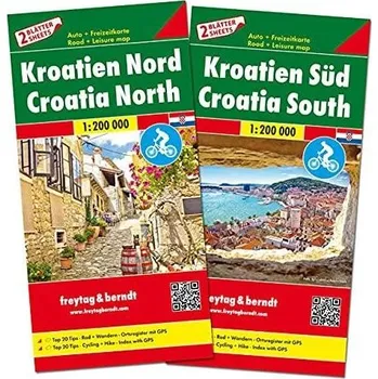 Populárně naučná literatura pro dospělé AK 0721 Chorvatsko 1:200 000, sada 2 map