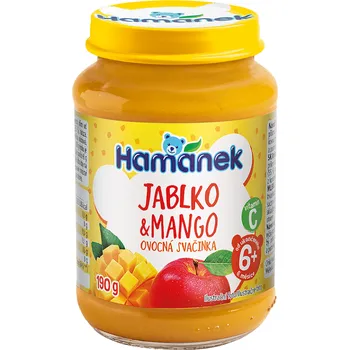 HAMÁNEK Kojenecká výživa ovocná svačinka mango a jablko 6m+ 190 g