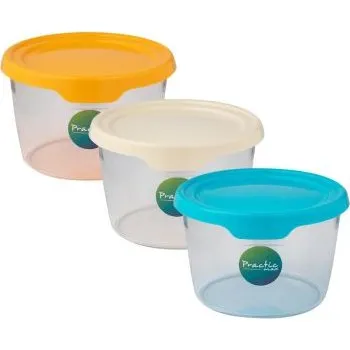 Dóza na potraviny Practic PRACTIC, MAX - dóza s víčkem 0,2 l, průměr 10 cm, výška 6 cm