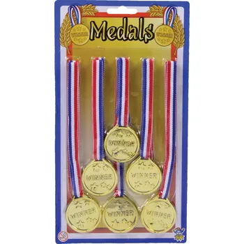 Karnevalový doplněk bristolZlaté medaile - sada 6ks