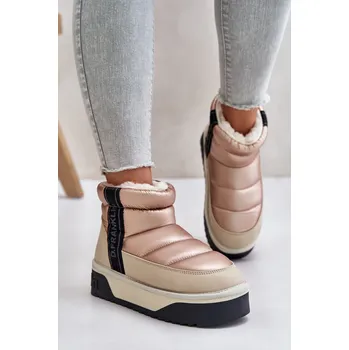 Dámská zimní obuv Nízké Sněhové Boty Na Tlusté Podešvi D.Franklin DFSH371010 Barva: Béžová, Velikost: 40