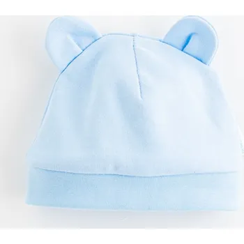 Kojenecká čepice Kojenecká bavlněná čepička New Baby Kids modrá 56 (0-3m)