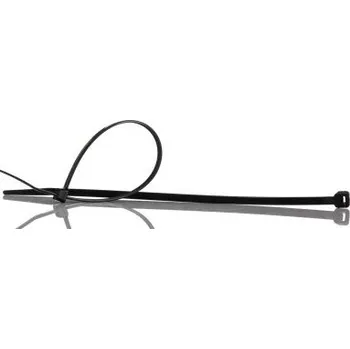 Stahovací páska Kabelová vázací páska 200mm 4,6 mm Černá PP RS PRO