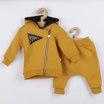 Kojenecké oblečení Kojenecké tepláčky a mikinka Koala Pow hořčicová 68 (4-6m)