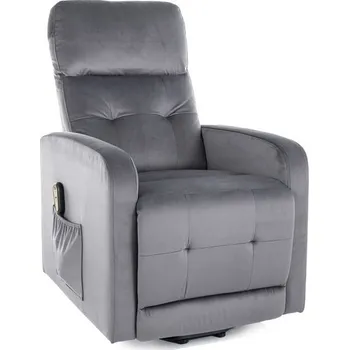 Křeslo Polohovatelné křeslo OTUS II Velvet, Šedý Bluvel 14