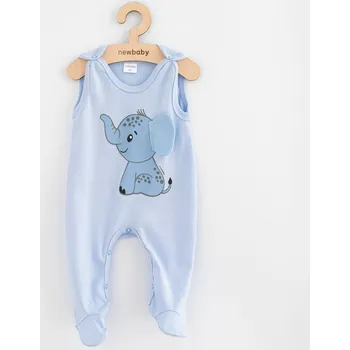 Kojenecké bavlněné dupačky New Baby Happy Elephant blue 62 (3-6m)